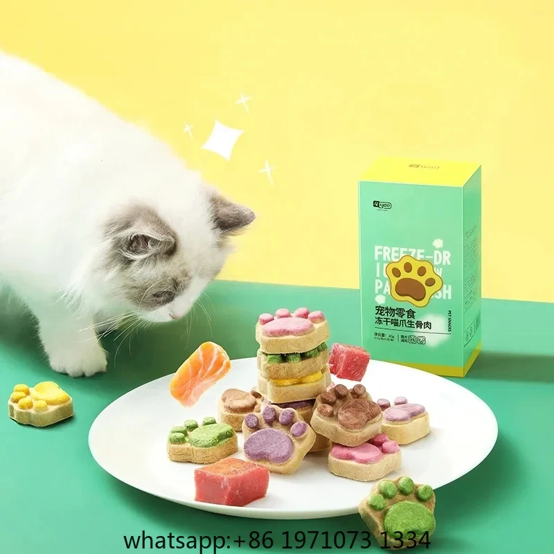 Food Snacks With Protein - ขนมแมวฟรีซดราย โปรตีนสูง รสไก่ ผลไม้และผัก อาหารฟรีซดรายสำหรับสัตว์เลี้ยง