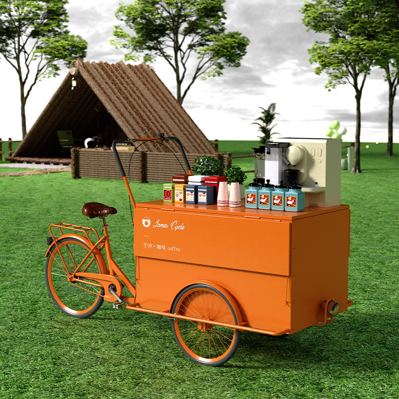 Food Snacks To Sell - รถเข็นขายของ DSA สำหรับตลาดกลางคืน รถสามล้อพร้อมร่ม รถเข็นแบบเข็นมือ เคลื่อนย้ายได้