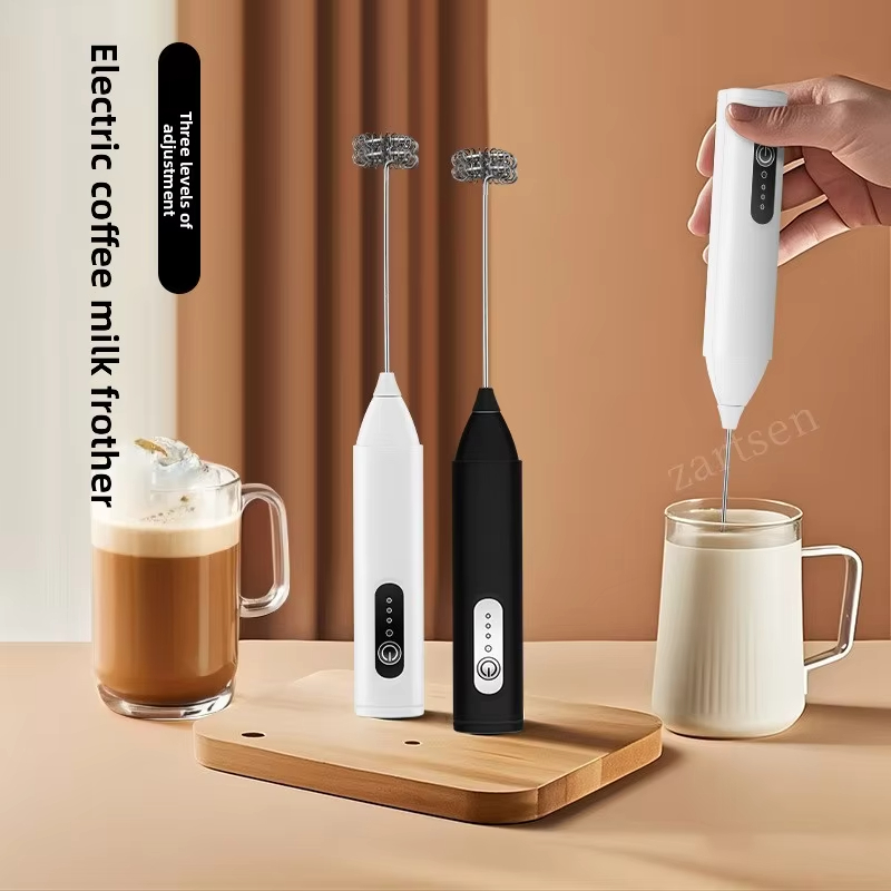 Dry Food Snacks - เครื่องตีฟองนมแบบมือถือ USB ปรับความเร็วได้ 3 ระดับ เครื่องตีไข่ไฟฟ้า