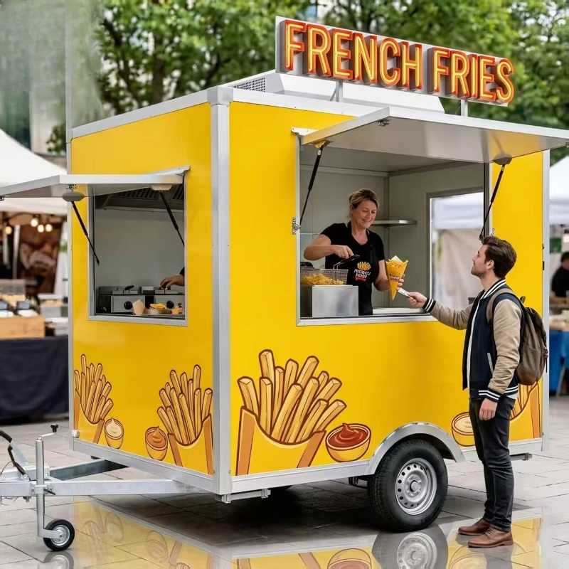Food Snacks To Sell - รถเข็นขายอาหารเคลื่อนที่พร้อมล้อเลื่อน รถขายอาหารเคลื่อนที่สะดวกสำหรับขายไอศกรีม ข้าวโพดคั่ว และเครื่องดื่ม