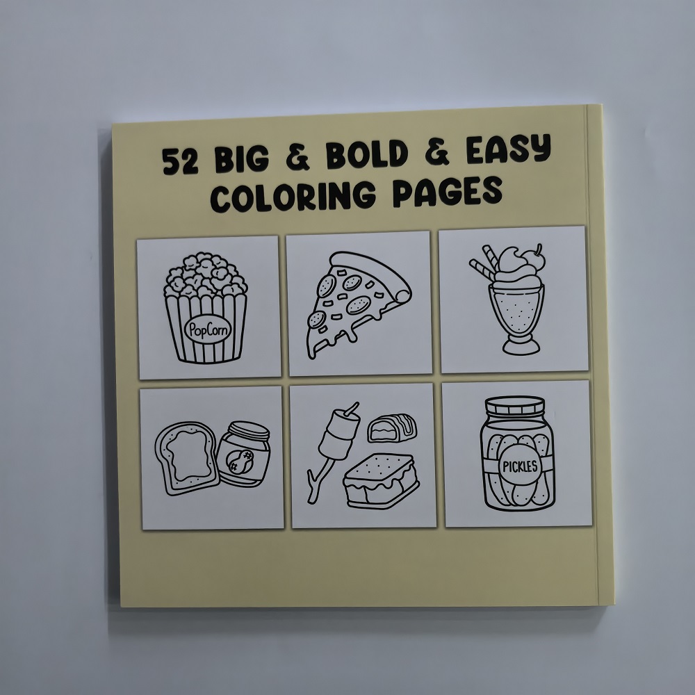 สมุดระบายสีอาหาร เครื่องดื่ม แ - Food And Snacks Coloring Book Bold And Easy บทวิจารณ์และราคา