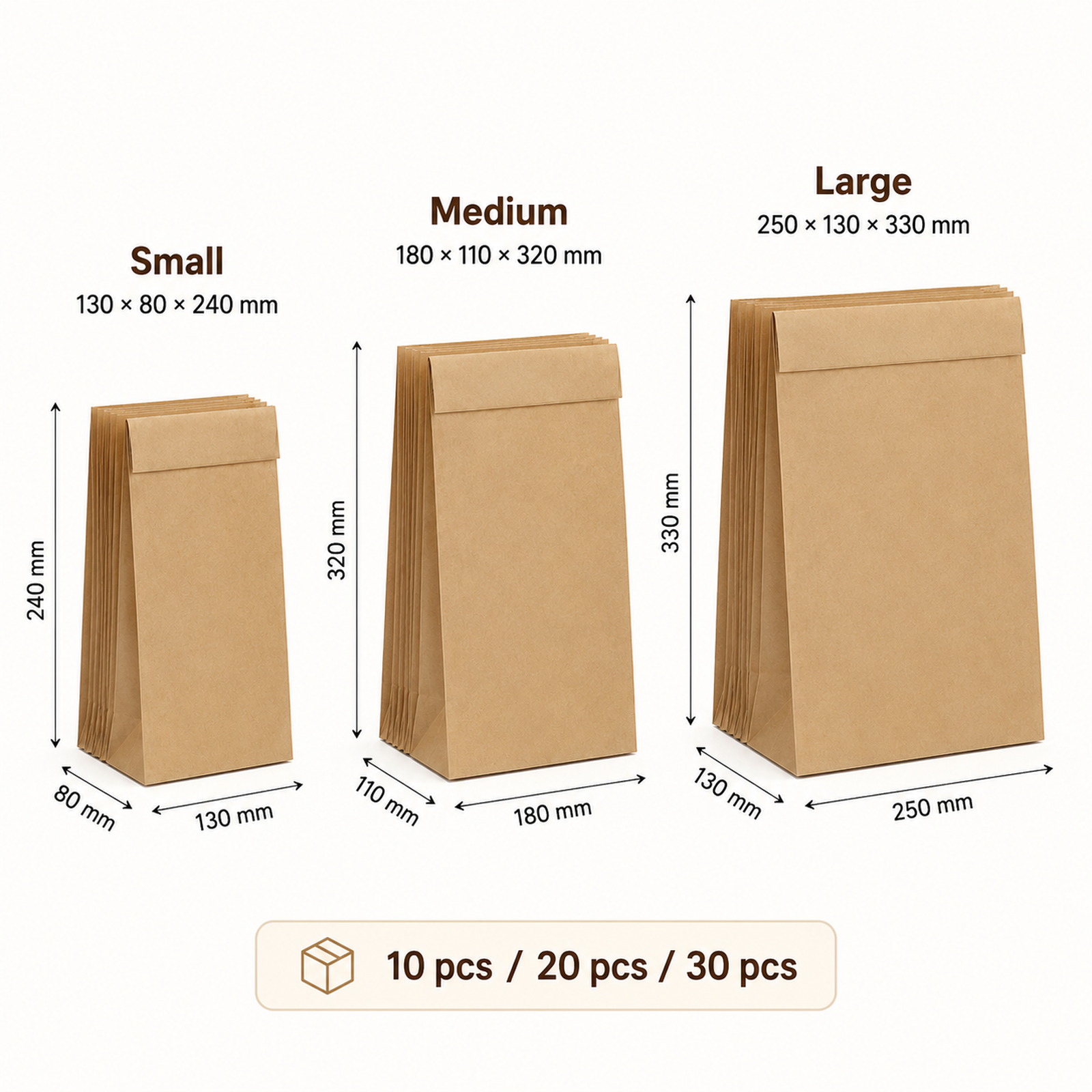 ถุงกระดาษคราฟท์สีน้ำตาลรักษ์โล - Food Day Snacks บทวิจารณ์และราคา