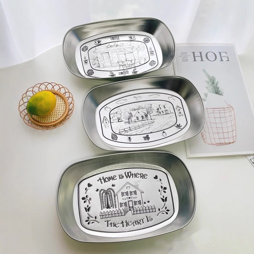 ถาดเหล็กสไตล์วินเทจอเมริกัน 2  - Food And Snacks For Picnic บทวิจารณ์และราคา