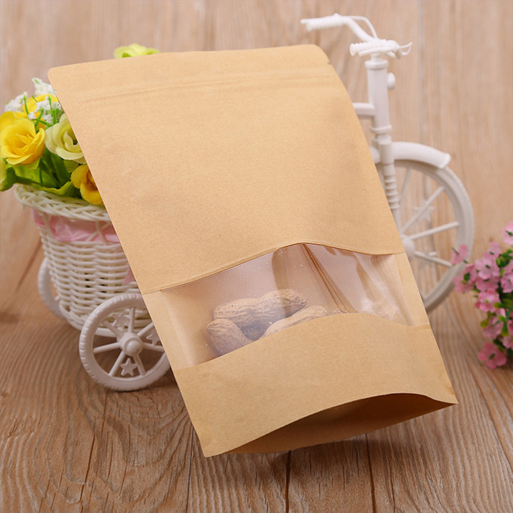 ถุงกระดาษคราฟท์แบบมีซิปปิดผนึก - Food In Snacks บทวิจารณ์และราคา