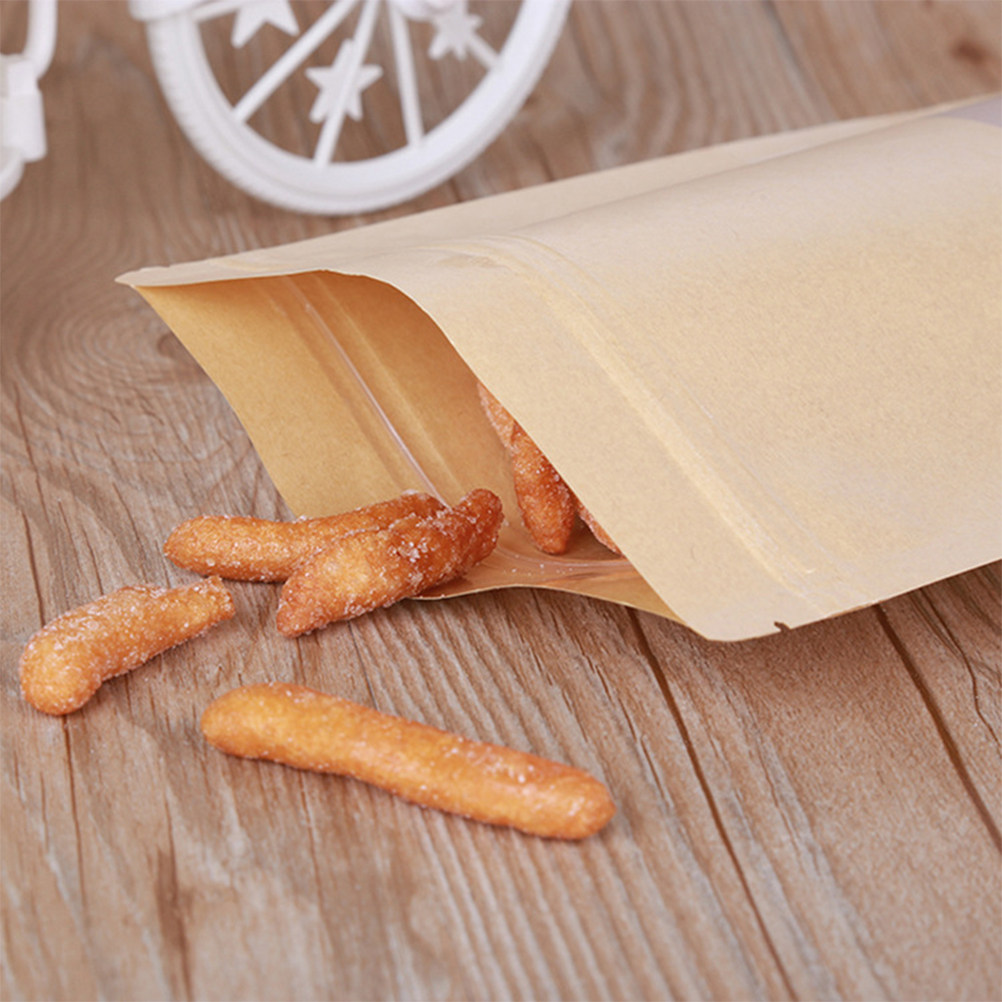 ถุงกระดาษคราฟท์แบบมีซิปปิดผนึก - Food In Snacks บทวิจารณ์และราคา