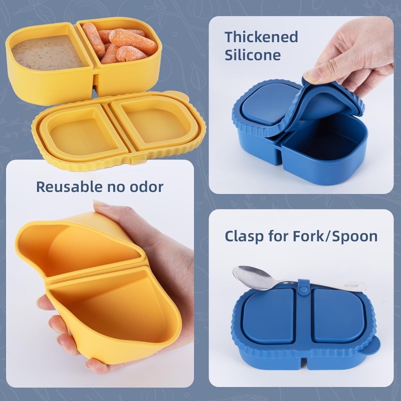 ภาชนะใส่ขนมซิลิโคนแบบใช้ซ้ำได้ - Food And Snacks For Picnic บทวิจารณ์และราคา