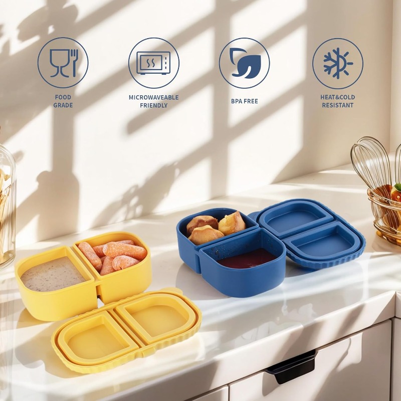 ภาชนะใส่ขนมซิลิโคนแบบใช้ซ้ำได้ - Food And Snacks For Picnic บทวิจารณ์และราคา