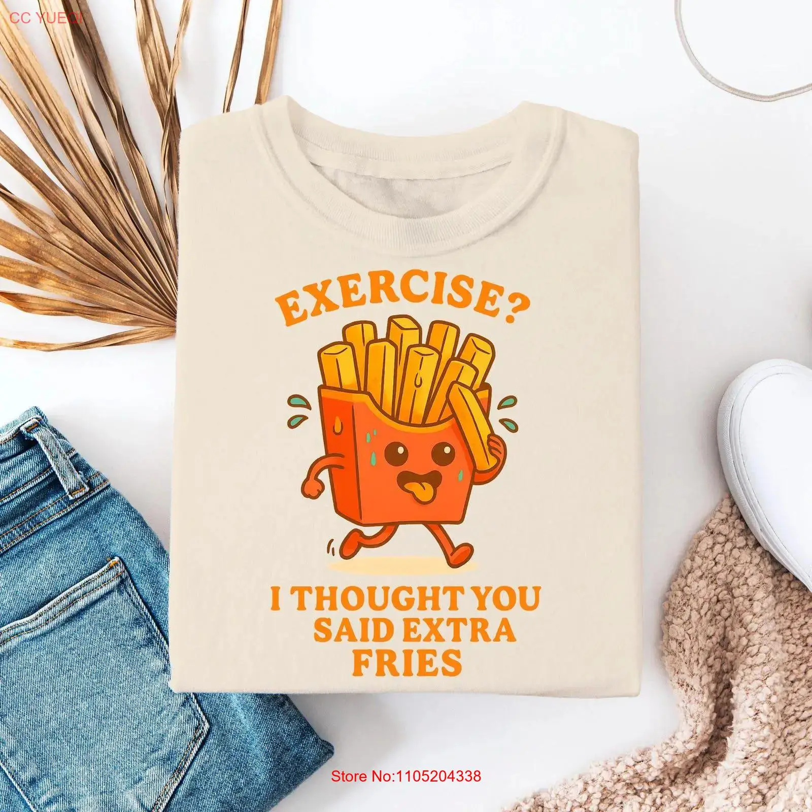 เสื้อยืดตลก ลายการ์ตูนเฟรนช์ฟร - Food Day Snacks บทวิจารณ์และราคา