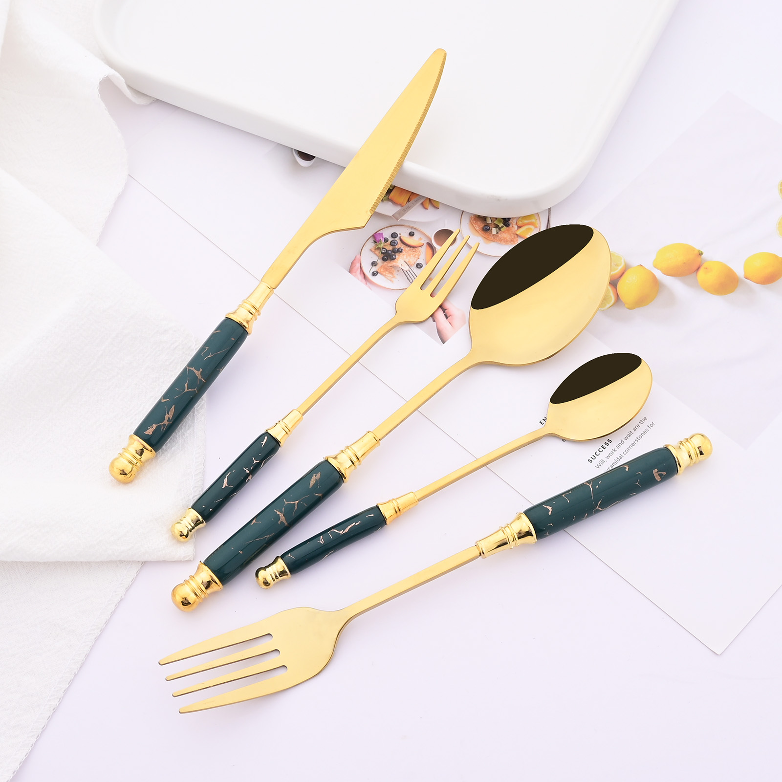 12Pcs Creative ช้อนขนมหวานส้อม - Food Snacks That Are Green บทวิจารณ์และราคา