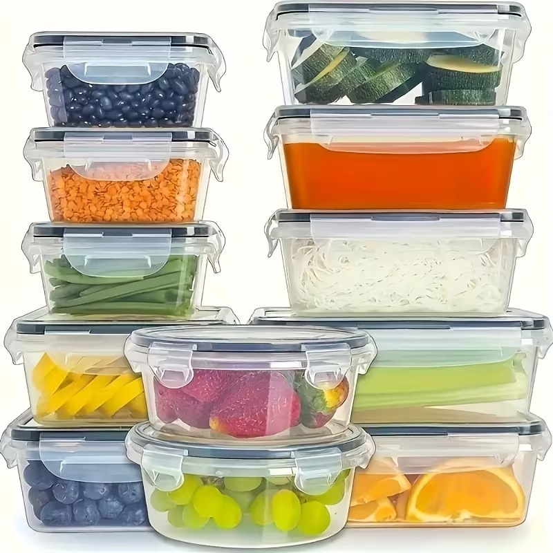 กล่องเก็บอาหารใส 4 ชิ้น พร้อมฝ - Dry Food Snacks บทวิจารณ์และราคา