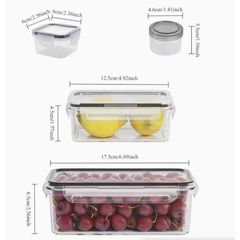 กล่องเก็บอาหารใส 4 ชิ้น พร้อมฝ - Dry Food Snacks บทวิจารณ์และราคา