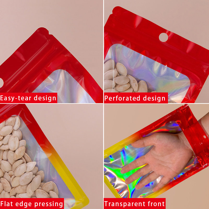 ถุงซิปสี่เหลี่ยมสีโฮโลแกรม, ถุ - Food In Snacks บทวิจารณ์และราคา