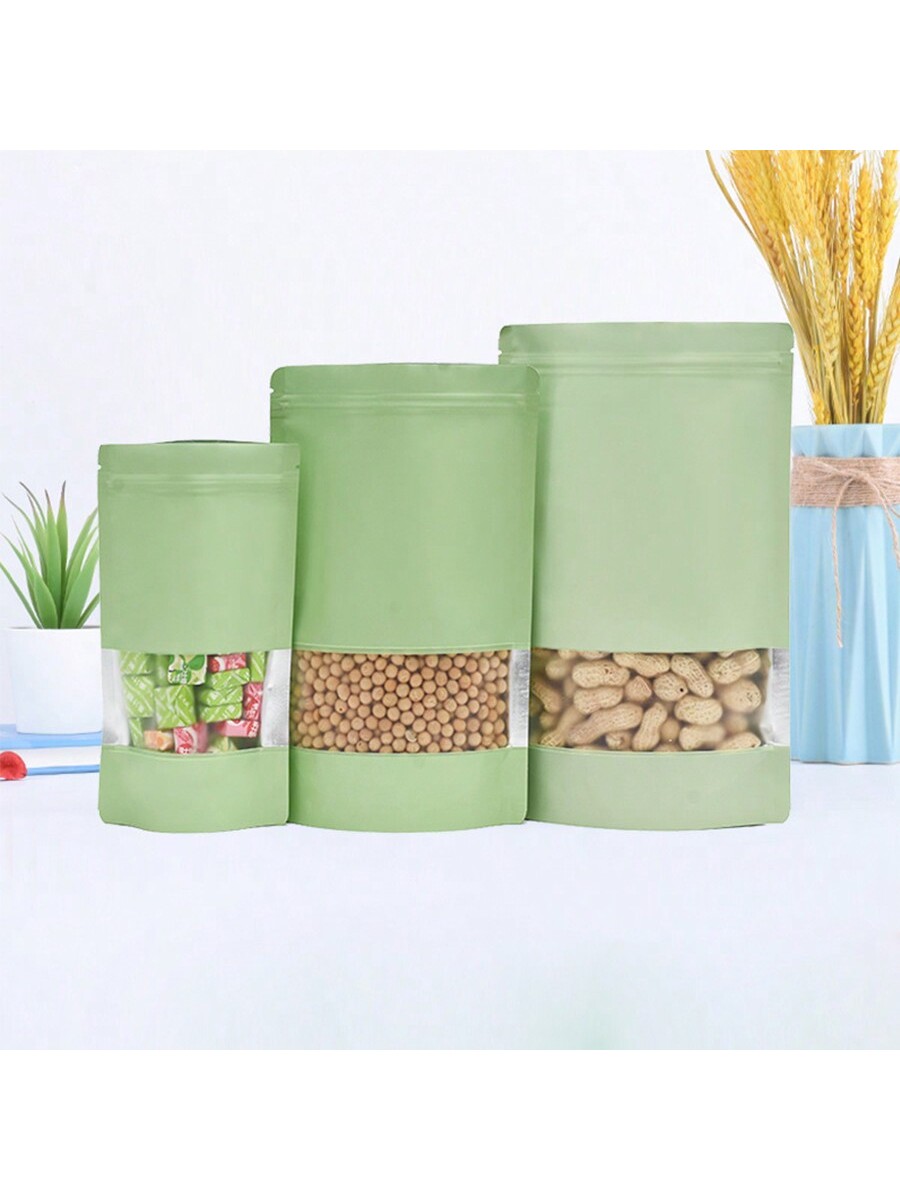 ถุงใส่อาหารแบบตั้งได้สีเขียว 5 - Food Snacks That Are Green บทวิจารณ์และราคา