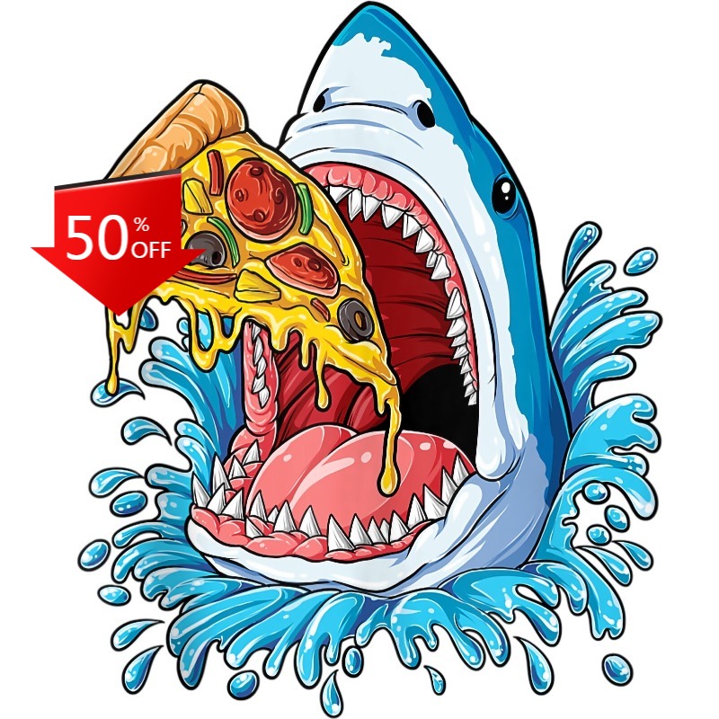 สติกเกอร์ฉลากป้องกันรูปฉลามกิน - Food Snacks To Eat บทวิจารณ์และราคา
