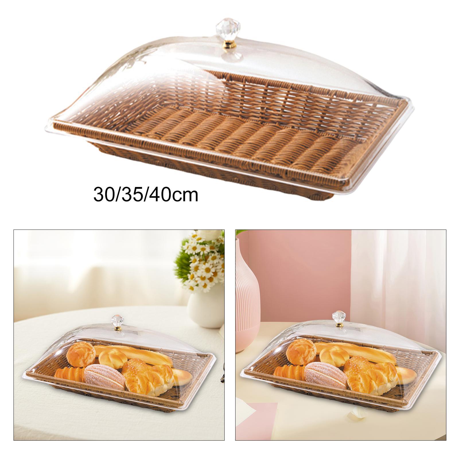 ตะกร้าขนมปังหวายเทียมพร้อมฝาอะ - Food And Snacks For Picnic บทวิจารณ์และราคา