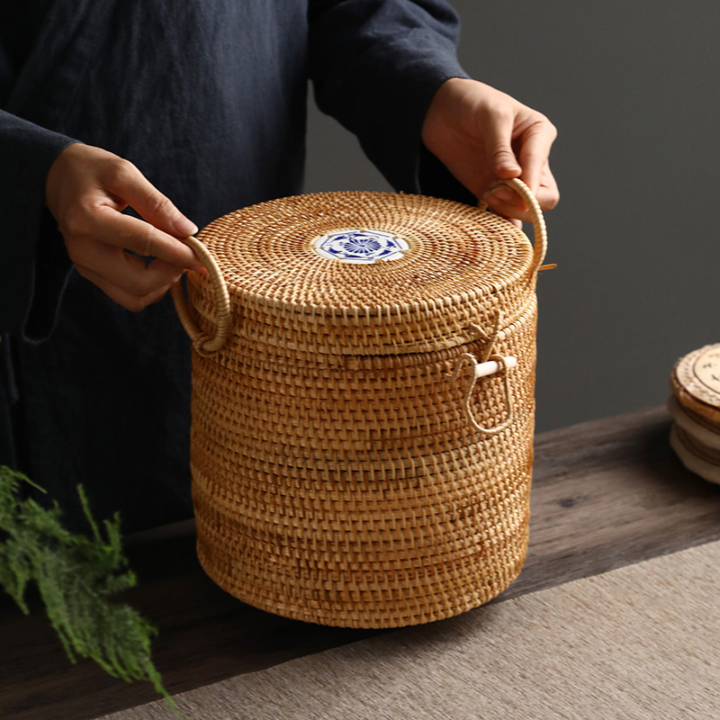 Handwoven ชาหวายเก็บกล่องสีเขี - Food Snacks That Are Green บทวิจารณ์และราคา