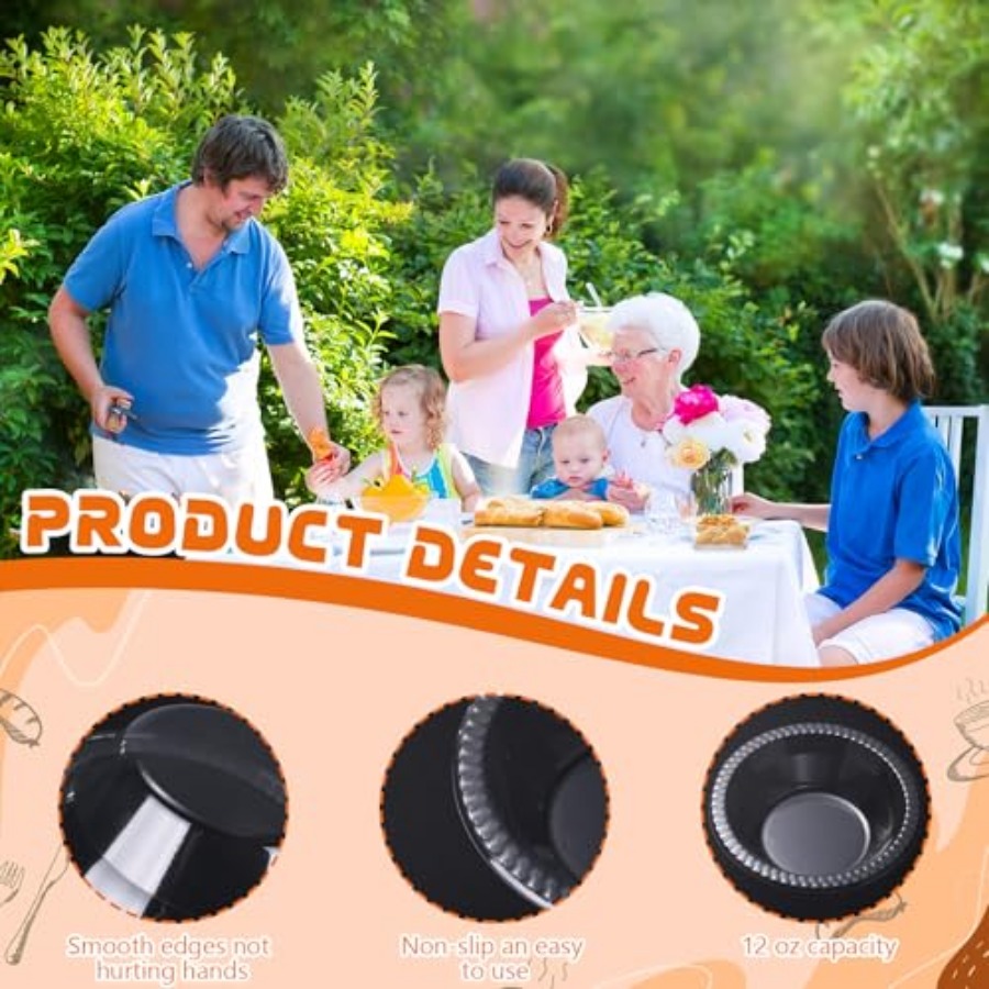ชุด 30 ใบ ชามพลาสติกแบบใช้แล้ว - Food And Snacks For Picnic บทวิจารณ์และราคา