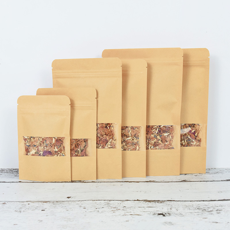 20/50pcs กระดาษคราฟท์ซิปล็อคถุ - Food Day Snacks บทวิจารณ์และราคา