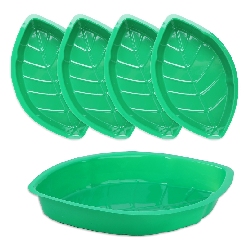 6 ชิ้นสีเขียวใบปาล์มแผ่นขนมขบเ - Food Snacks That Are Green บทวิจารณ์และราคา