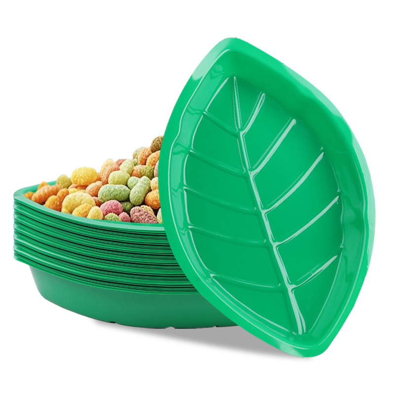6 ชิ้นสีเขียวใบปาล์มแผ่นขนมขบเ - Food Snacks That Are Green บทวิจารณ์และราคา
