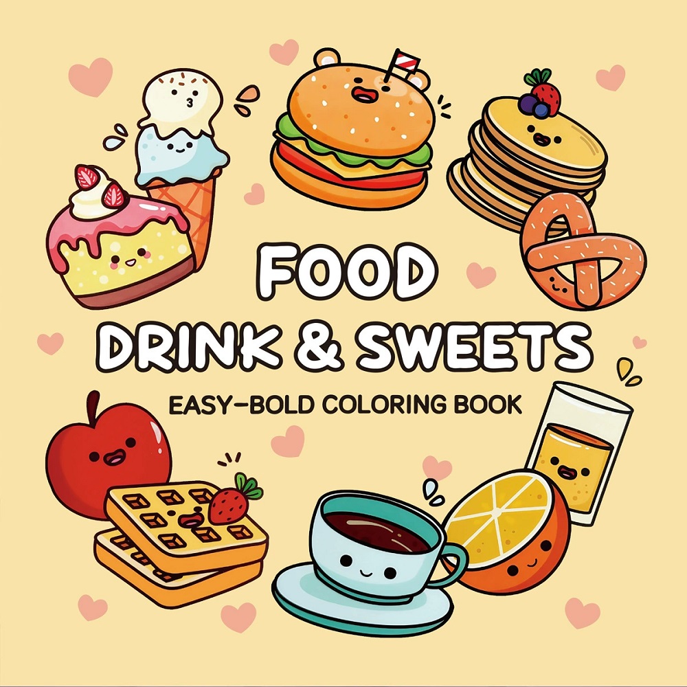 อาหาร เครื่องดื่ม และขนมหวาน ส - Food And Snacks Coloring Book Bold And Easy บทวิจารณ์และราคา