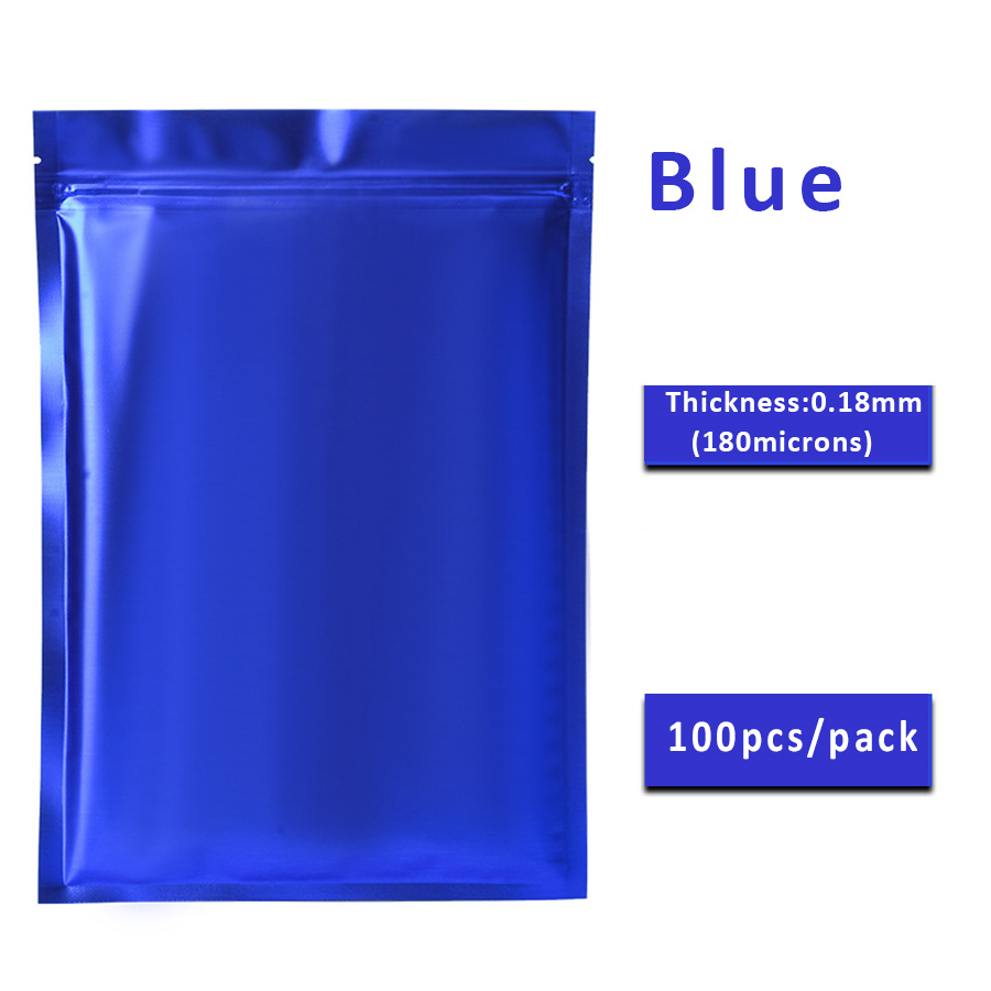 100 ชิ้น ถุงซิปฟอยล์สีน้ำเงินด - Food In Snacks บทวิจารณ์และราคา