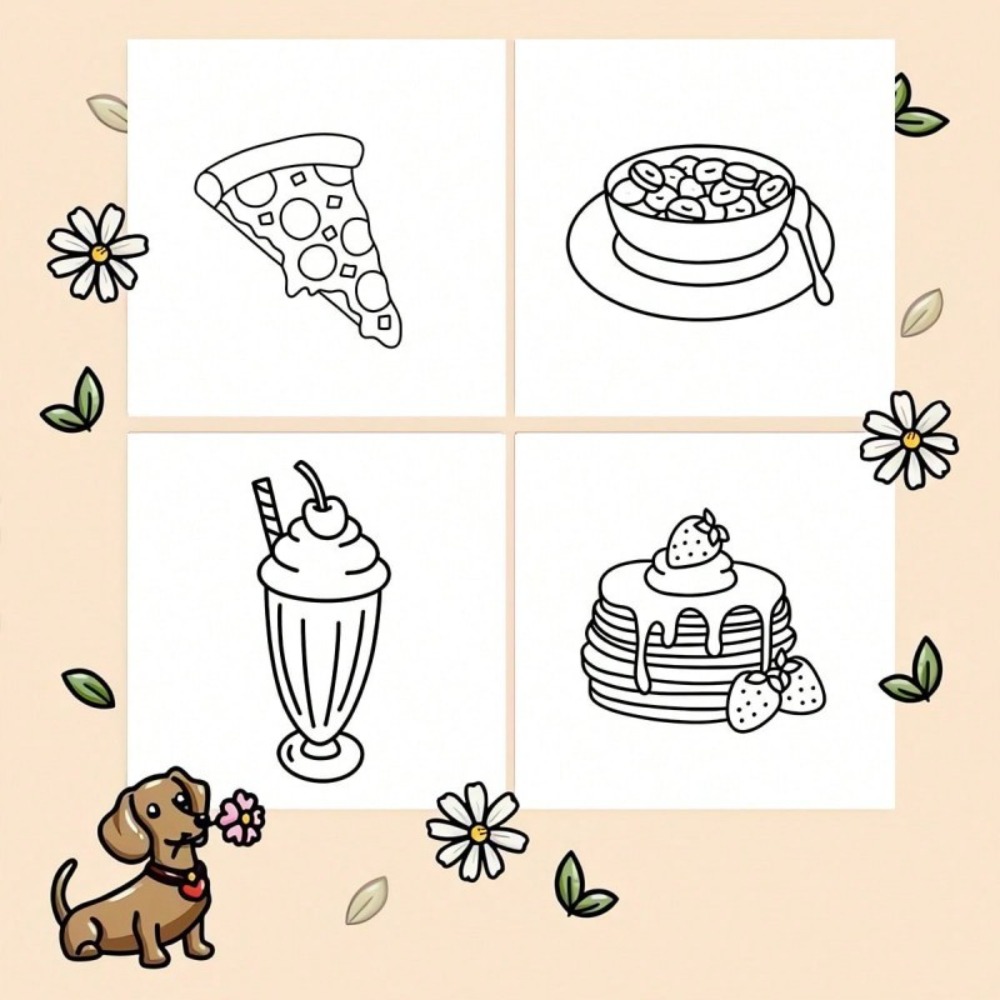 สมุดระบายสีอาหารและขนม 24 หน้า - Food And Snacks Coloring Book Bold And Easy บทวิจารณ์และราคา