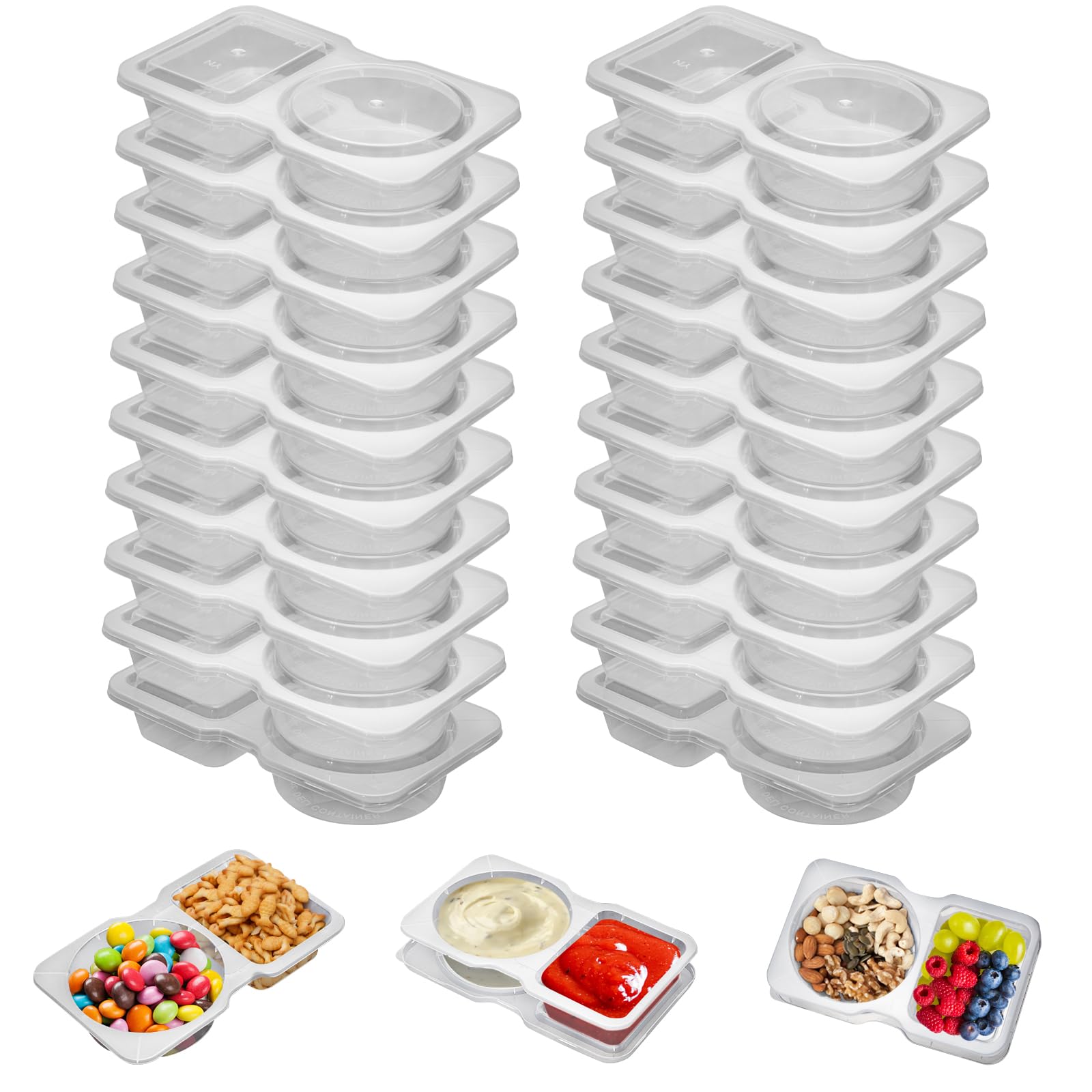 ภาชนะใส่ซอสพลาสติกแบบใช้ซ้ำได้ - Food And Snacks For Picnic บทวิจารณ์และราคา