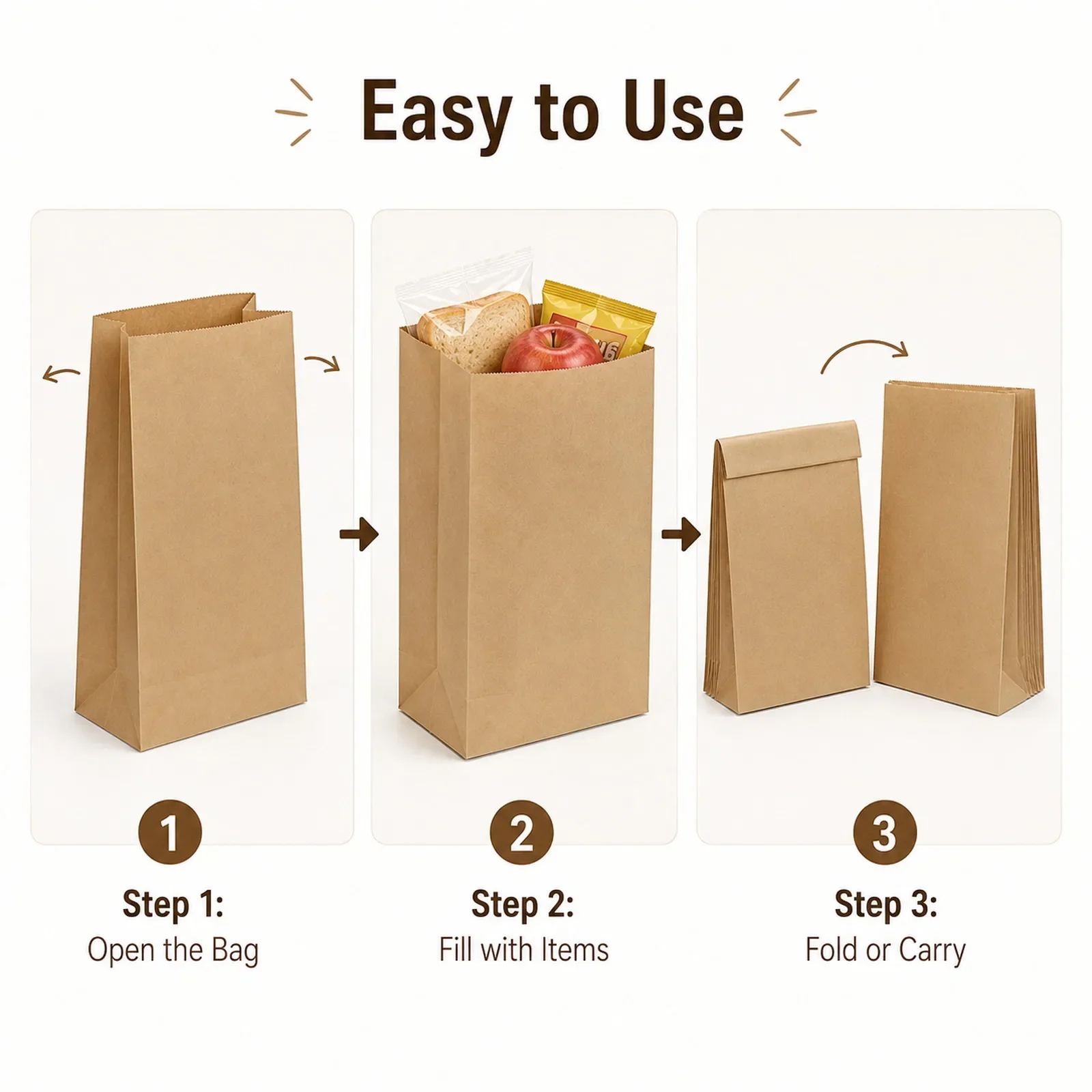 ถุงกระดาษคราฟท์สีน้ำตาลขนาดเล็ - Food Day Snacks บทวิจารณ์และราคา