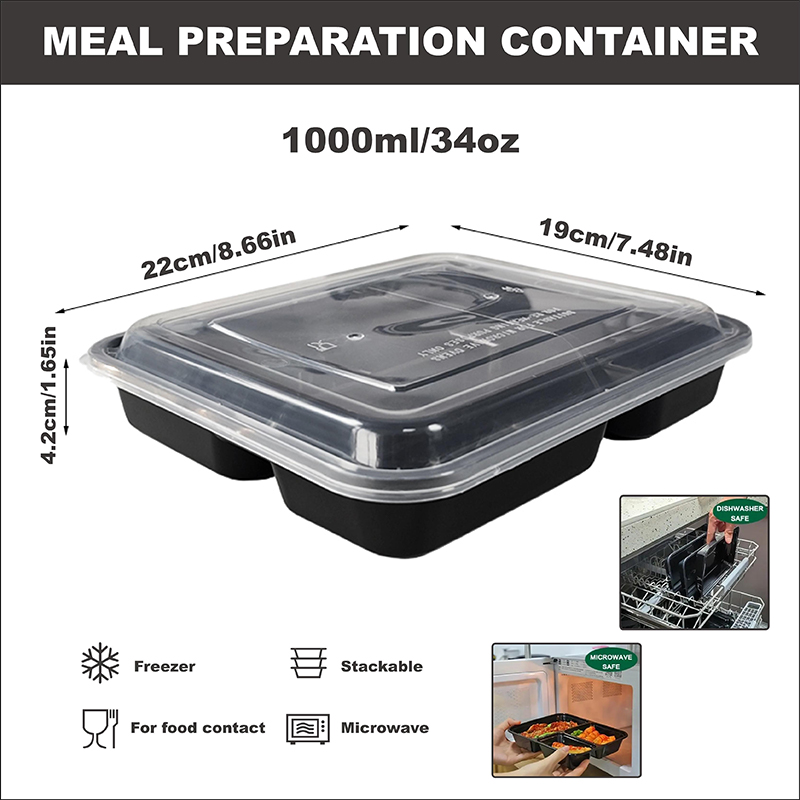 กล่องเตรียมอาหาร 3 ช่อง ขนาด 3 - Food And Snacks For Picnic บทวิจารณ์และราคา